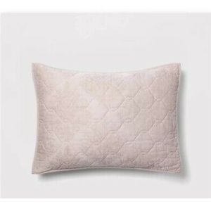 NIP Threshold Beige Textured Jacquard Std Sham